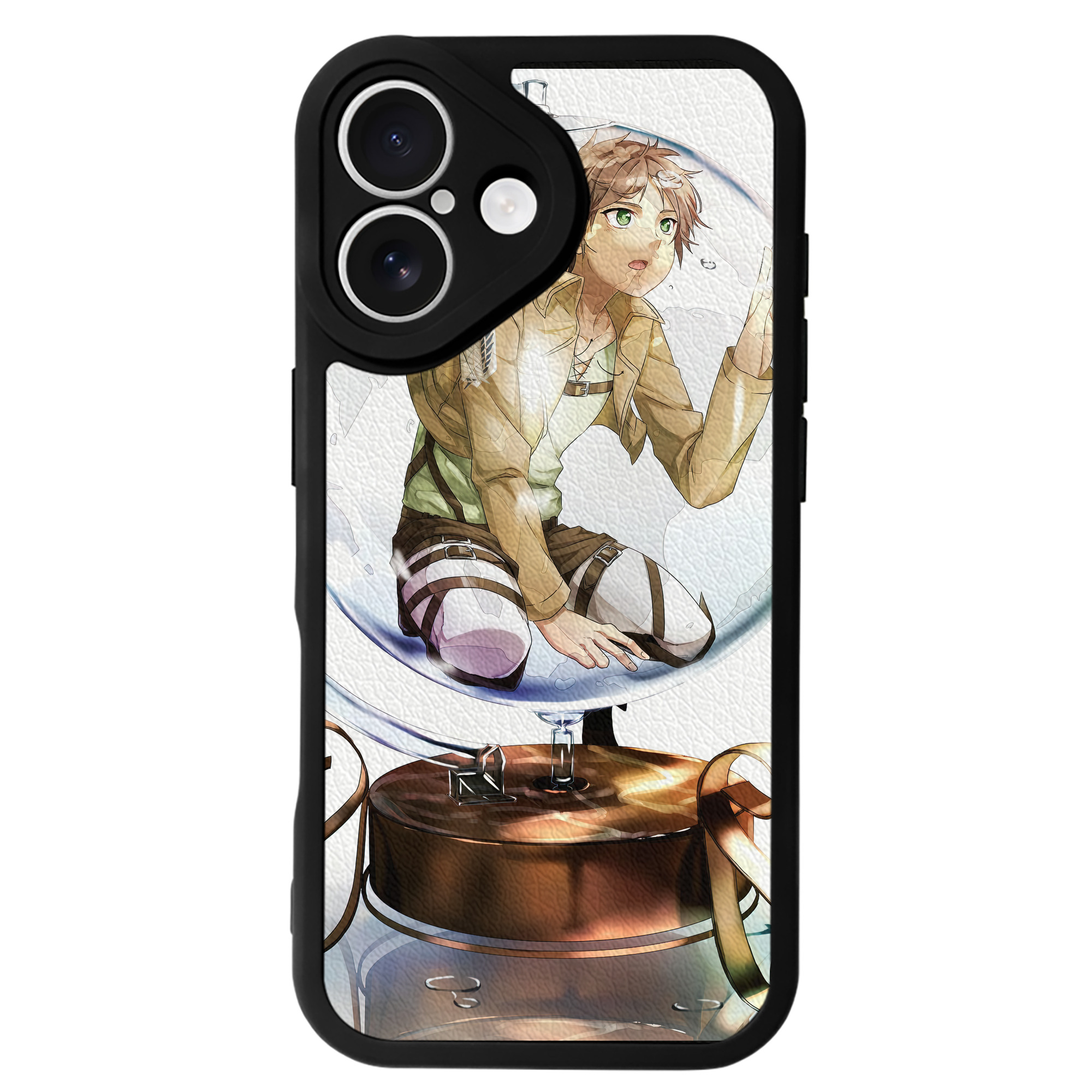 （画像用） 進撃の巨人 Attack on Titan 【iPhone 16シリーズ対応】シリコンスマホケース（レザー調） 材質：シリコン